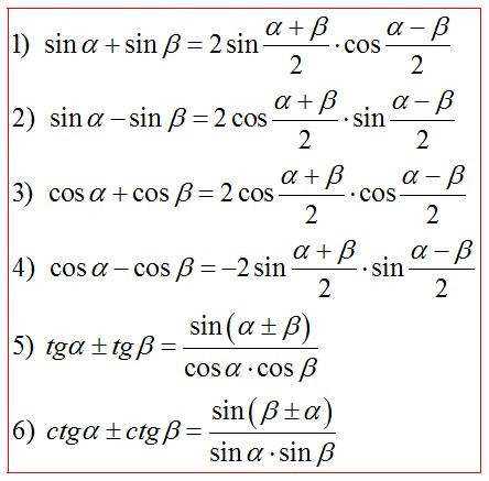 Основные тригонометрические тождества, формулы приведения, сложения,  двойного угла, суммы и разности, половинного аргумента, тангенс половинного  аргумента. Тест - курсы по математике